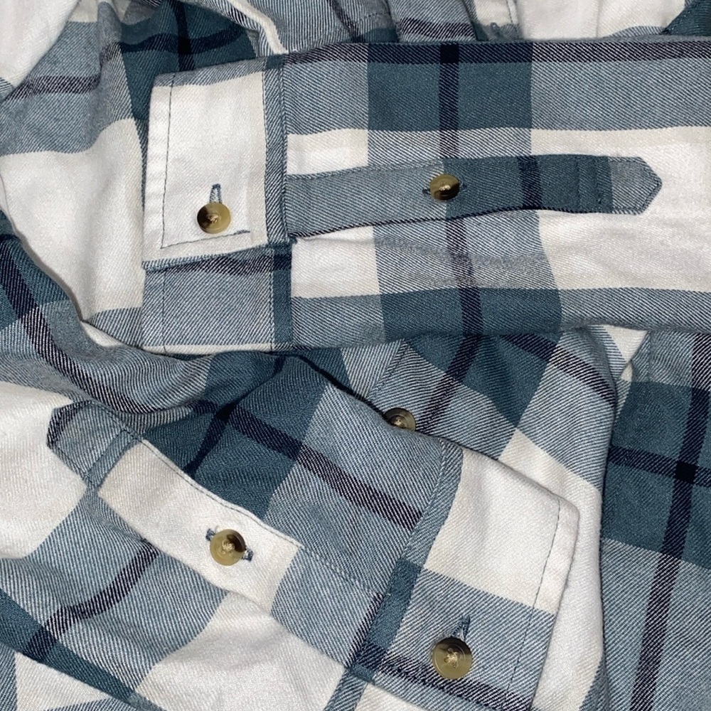 Jachs girlfriend plaid shirt button down size small with pockets - Picture 10 of 11